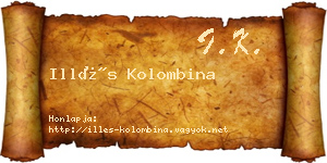 Illés Kolombina névjegykártya